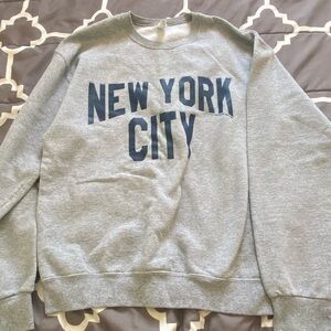 new york city grey sweater